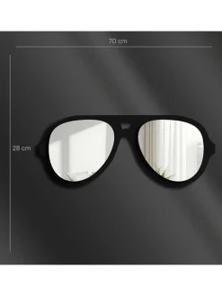 ABERTO DESIGN Spiegel<Spiegel in Schwarz - (B)70 x (H)28 cm