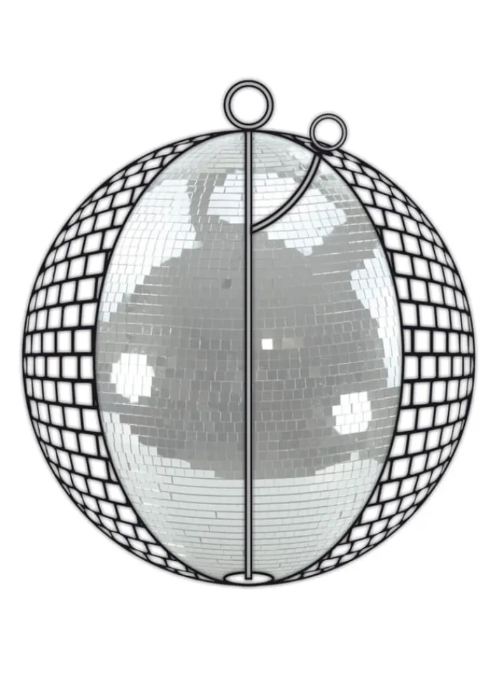 SATISFIRE Lichterketten & Dekobeleuchtung<Spiegelkugel Discokugel Mirrorball D: 30cm in silber