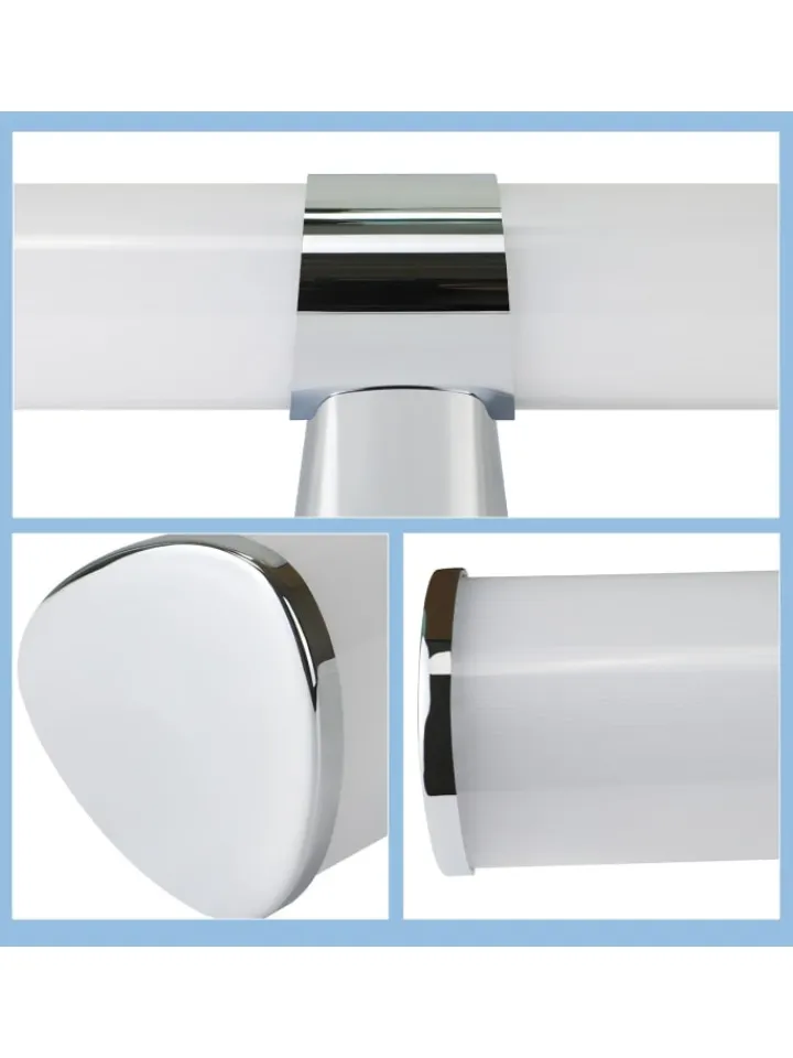 ZMH Wandleuchten<Spiegelleuchte LED in Chrom 15W 4000K Neutralweiß IP44 L 60CM