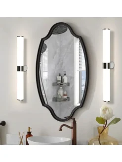 ZMH Wandleuchten<Spiegelleuchte LED in Chrom 15W 4000K Neutralweiß IP44 L 60CM