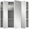 xonox.home Badmöbel<Spiegelschrank in weiß Melamin/weiß hochglanz - (B) 82 x (H) 77 x (T) 18