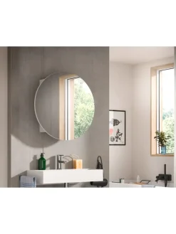 xonox.home Badmöbel|Badezimmermöbel<Spiegelschrank in weiß/weiß - (B) 70 x (H) 70 x (T) 18