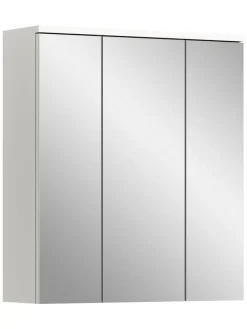 xonox.home Badmöbel|Badezimmermöbel<Spiegelschrank in weiß/weiß hochglanz - (B) 63 x (H) 73 x (T) 21