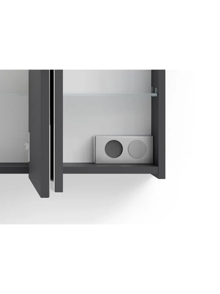 byLiving Badezimmermöbel<Spiegelschrank SPREE in anthrazit - B 100, H 60, T 20 cm
