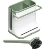 Chefware Weitere Haushaltshelfer<Spülbecken-Organizer in Weiß/ Grün - (B)13,5 x (H)15,5 x (T)10,5 cm