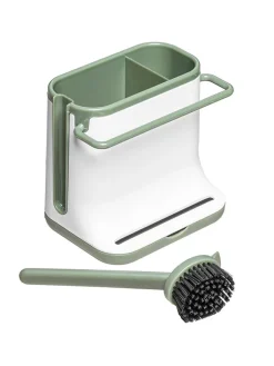 Chefware Weitere Haushaltshelfer<Spülbecken-Organizer in Weiß/ Grün - (B)13,5 x (H)15,5 x (T)10,5 cm