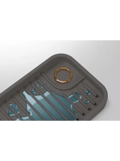 metaltex Weitere Haushaltshelfer<Spülmatte ''Tidy-Mat'' in Grau - (L)9 x (B)23 cm
