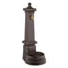relaxdays Gartendekoration<Standbrunnen in Braun - (B)44,5 x (H)100 x (T)38 cm