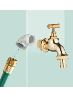 relaxdays Gartendekoration<Standbrunnen in Braun - (B)44,5 x (H)100 x (T)38 cm