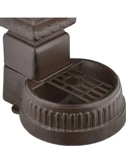 relaxdays Gartendekoration<Standbrunnen in Braun - (B)44,5 x (H)100 x (T)38 cm