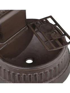 relaxdays Gartendekoration<Standbrunnen in Braun - (B)44,5 x (H)100 x (T)38 cm