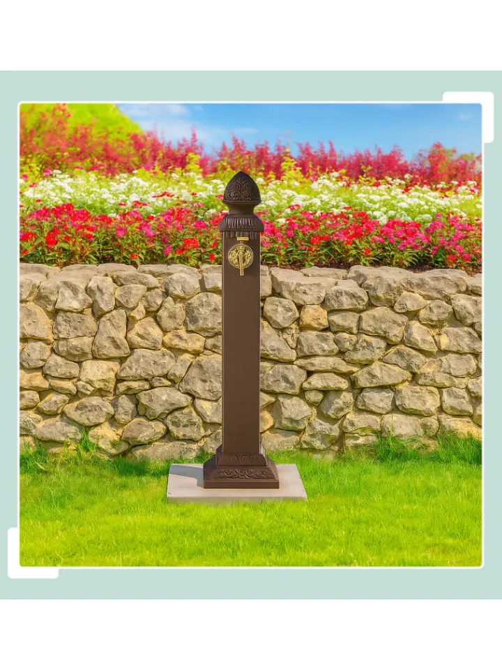 relaxdays Gartendekoration<Standbrunnen in Braun - (B)21 x (H)81 x (T)24,5 cm