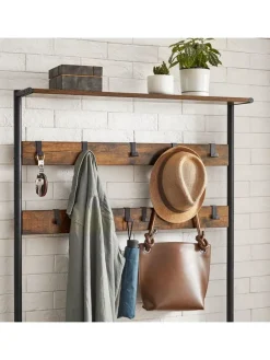 Songmics Regale & Schränke|Garderoben<Standgarderobe in Braun/ Schwarz - (B)85 x (H)180 x (T)30 cm