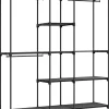 SONGMICS Garderoben<Standgarderobe in Schwarz - (B)182 x (H)182 x (T)43 cm