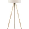 Opviq Stehleuchten<Standleuchte "Ayd" in Creme/ Natur - (H)140 cm