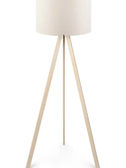 Opviq Stehleuchten<Standleuchte "Ayd" in Creme/ Natur - (H)140 cm