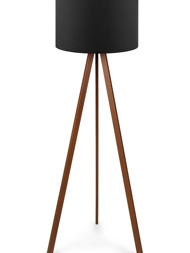 Evila Stehleuchten<Standleuchte "Ayd" in Schwarz/ Braun - (H)140 cm