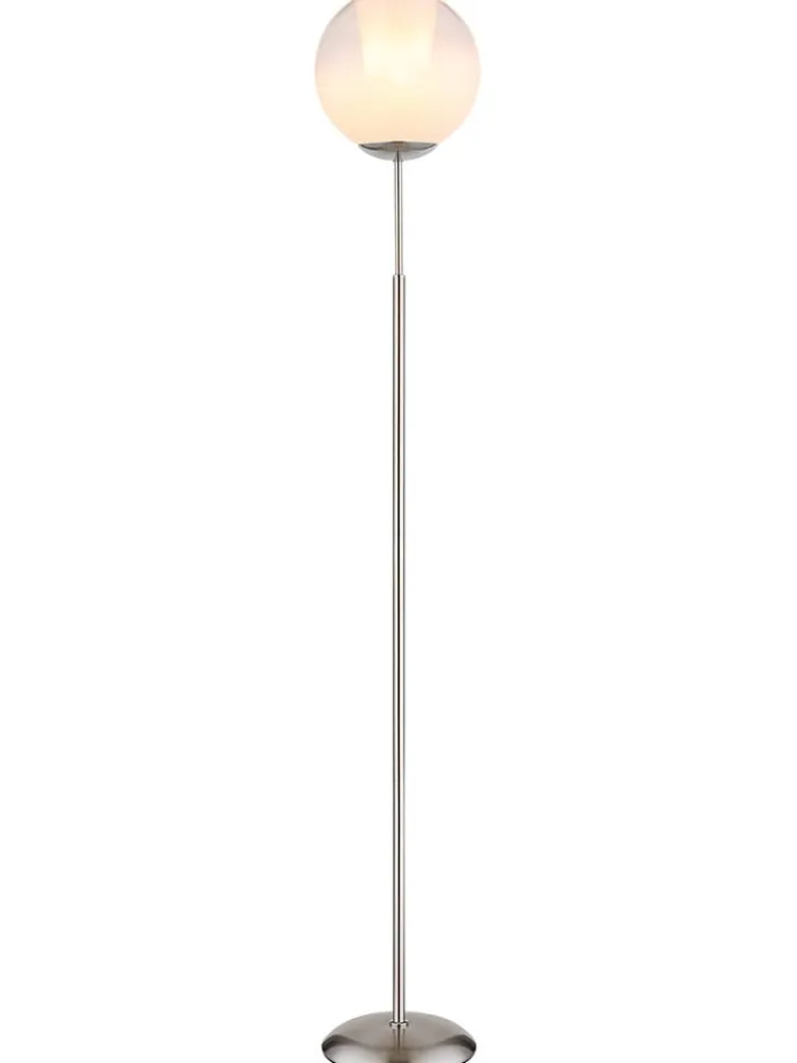 Globo lighting Stehleuchten<Standleuchte ''Barry'' in Silber - (H)154,5 x Ø 25 cm