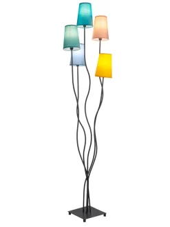 näve Stehleuchten<Standleuchte "Colora" in Grau/ Bunt - (H)163 cm