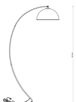 Globo lighting Stehleuchten<Standleuchte "Gottfried" in Schwarz/ Gold - (L)115 x (B)45 x (H)182 cm