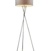 Globo lighting Stehleuchten<Standleuchte "Gustav" in Grau - (H)160 x Ø 62 cm