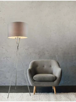 Globo lighting Stehleuchten<Standleuchte "Gustav" in Grau - (H)160 x Ø 62 cm