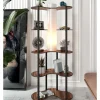 ABERTO DESIGN Stehleuchten<Standleuchte in Braun/ Schwarz - (B)65 x (H)150 x (T)35 cm