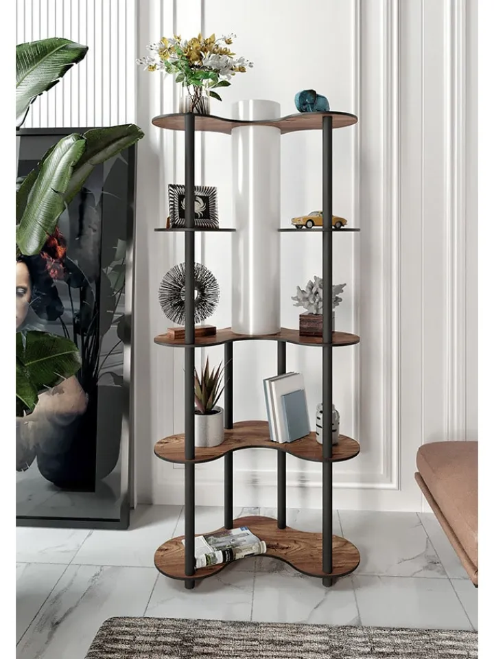 ABERTO DESIGN Stehleuchten<Standleuchte in Braun/ Schwarz - (B)65 x (H)150 x (T)35 cm