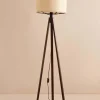 ABERTO DESIGN Stehleuchten<Standleuchte in Creme/ Braun - (H)140 cm