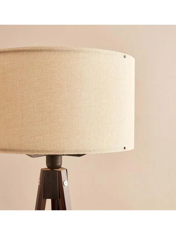 ABERTO DESIGN Stehleuchten<Standleuchte in Creme/ Braun - (H)140 cm