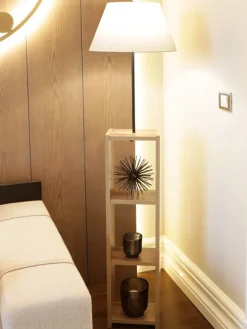 Opviq Stehleuchten<Standleuchte in Creme/ Braun - (H)150 cm