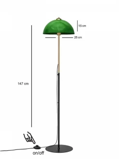 ABERTO DESIGN Stehleuchten<Standleuchte in Grün - (H)147 cm