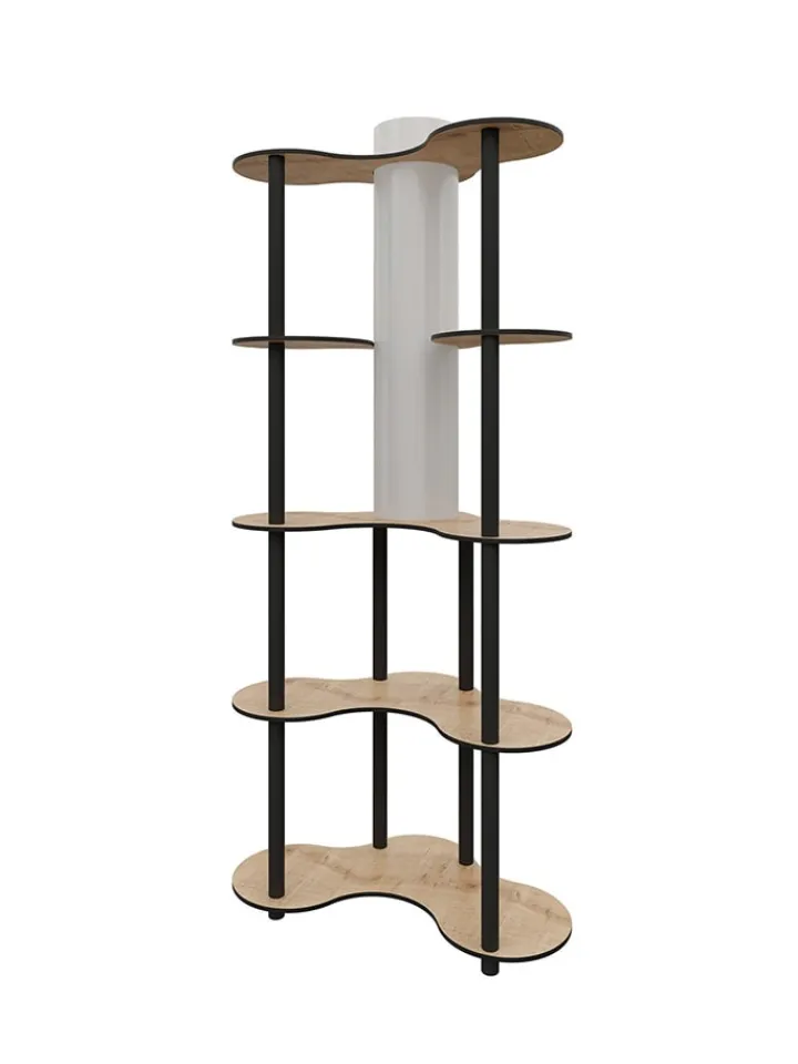ABERTO DESIGN Stehleuchten<Standleuchte in Hellbraun/ Schwarz - (B)65 x (H)150 x (T)35 cm