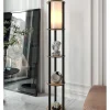 ABERTO DESIGN Stehleuchten<Standleuchte in Hellbraun/ Schwarz - (B)24 x (H)150 x (T)25 cm