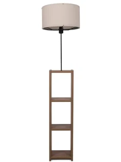 ABERTO DESIGN Stehleuchten<Standleuchte in Hellbraun/ Beige - (H)150 x Ø 38 cm