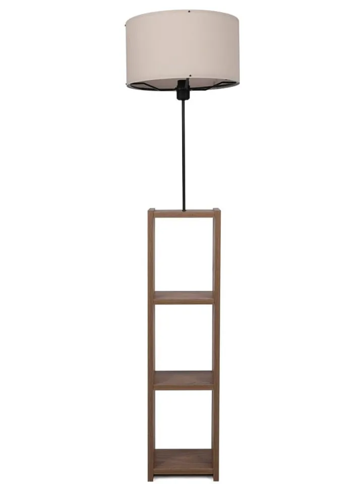 ABERTO DESIGN Stehleuchten<Standleuchte in Hellbraun/ Beige - (H)150 x Ø 38 cm