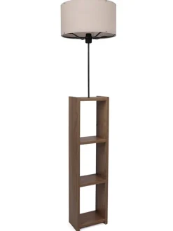 ABERTO DESIGN Stehleuchten<Standleuchte in Hellbraun/ Beige - (H)150 x Ø 38 cm