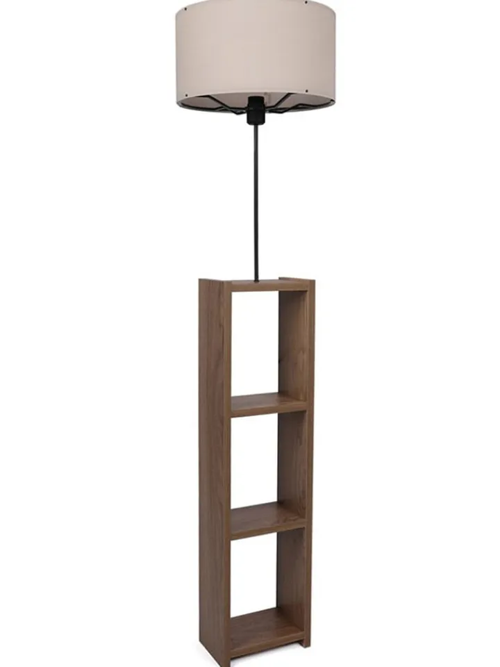 ABERTO DESIGN Stehleuchten<Standleuchte in Hellbraun/ Beige - (H)150 x Ø 38 cm