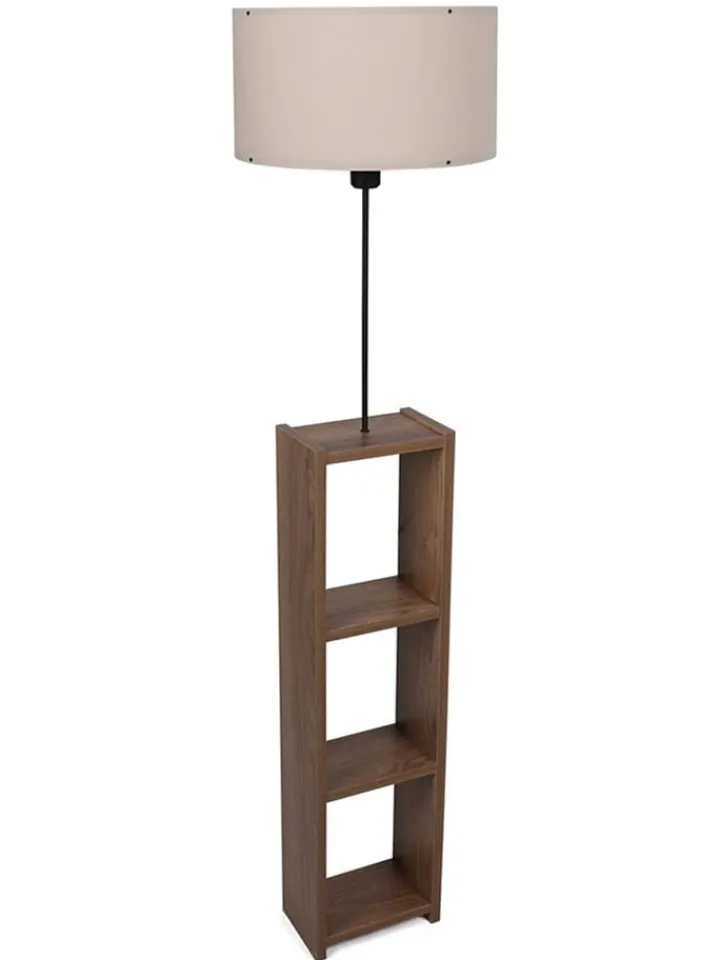ABERTO DESIGN Stehleuchten<Standleuchte in Hellbraun/ Beige - (H)150 x Ø 38 cm