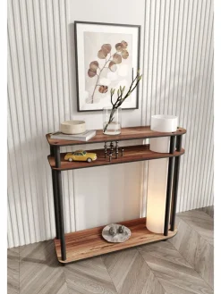 Opviq Stehleuchten<Standleuchte in Hellbraun/ Schwarz - (H)80 cm