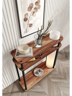 Opviq Stehleuchten<Standleuchte in Hellbraun/ Schwarz - (H)80 cm