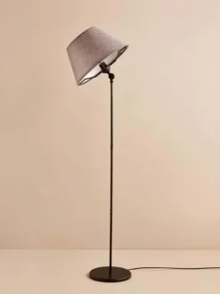 Opviq Stehleuchten<Standleuchte in Hellgrau/ Schwarz - (H)145 cm