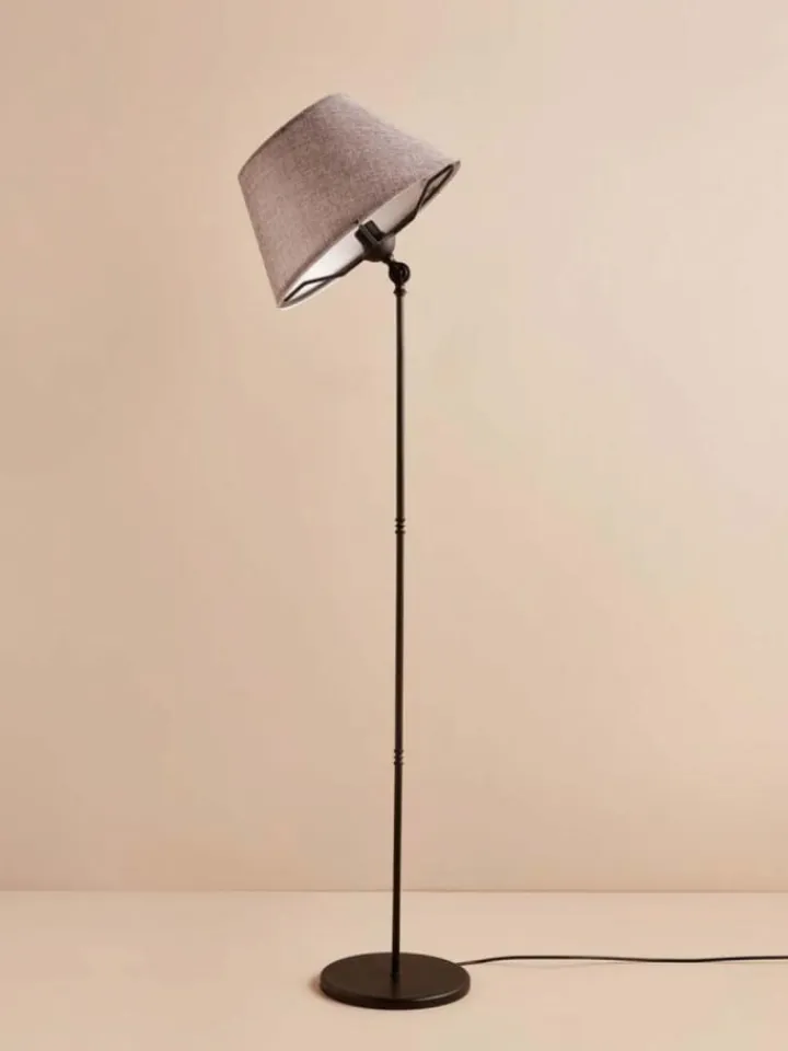 Opviq Stehleuchten<Standleuchte in Hellgrau/ Schwarz - (H)145 cm
