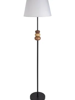 näve Stehleuchten<Standleuchte in Schwarz/ Braun/ Grau - (H)155 x Ø 38 cm