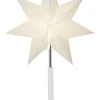 STAR Trading Stehleuchten<Standleuchte "Karo" in Beige/ Weiß - (B)43 x (H)70 cm