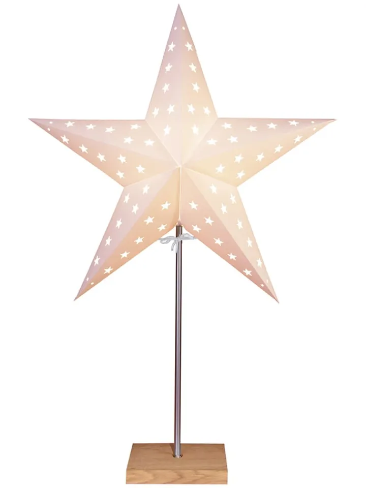 STAR Trading Stehleuchten<Standleuchte "Leo" in Beige - (B)43 x (H)65 cm