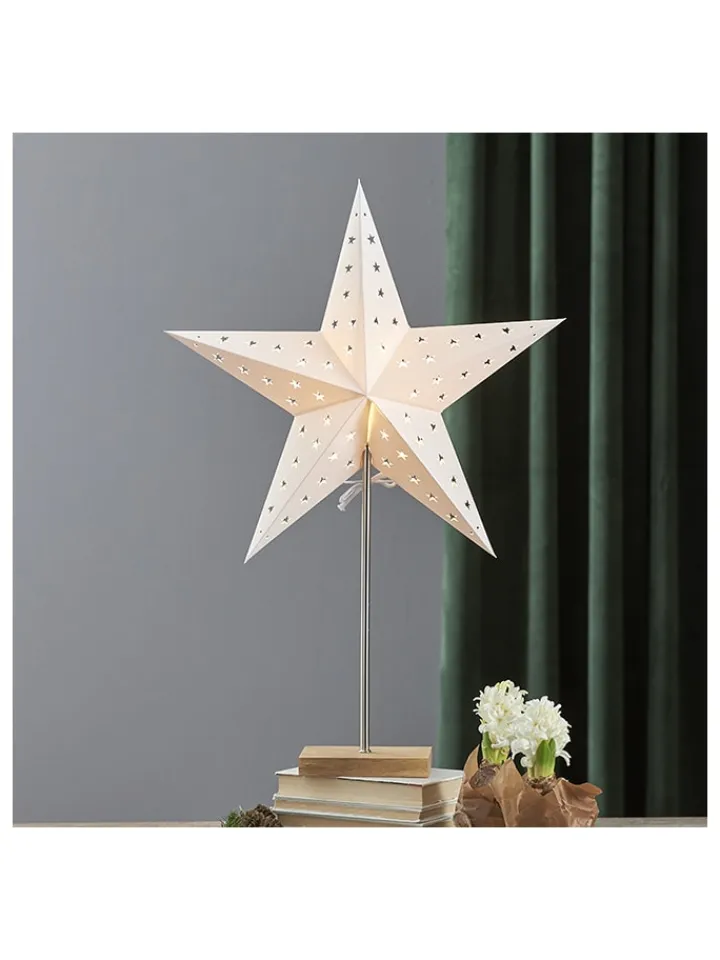 STAR Trading Stehleuchten<Standleuchte "Leo" in Beige - (B)43 x (H)65 cm