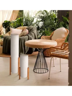 näve Stehleuchten<Standleuchte "Matilda" in Creme - (H)110 x Ø 22 cm