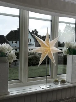 STAR Trading Stehleuchten<Standleuchte "Sensy" in Creme - (B)54 x (H)78 cm