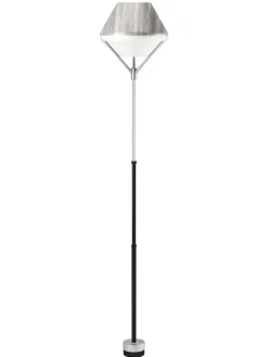 Designnest Stehleuchten<Standleuchte ''Tulip Lamp'' in Grau - Ø 35 cm